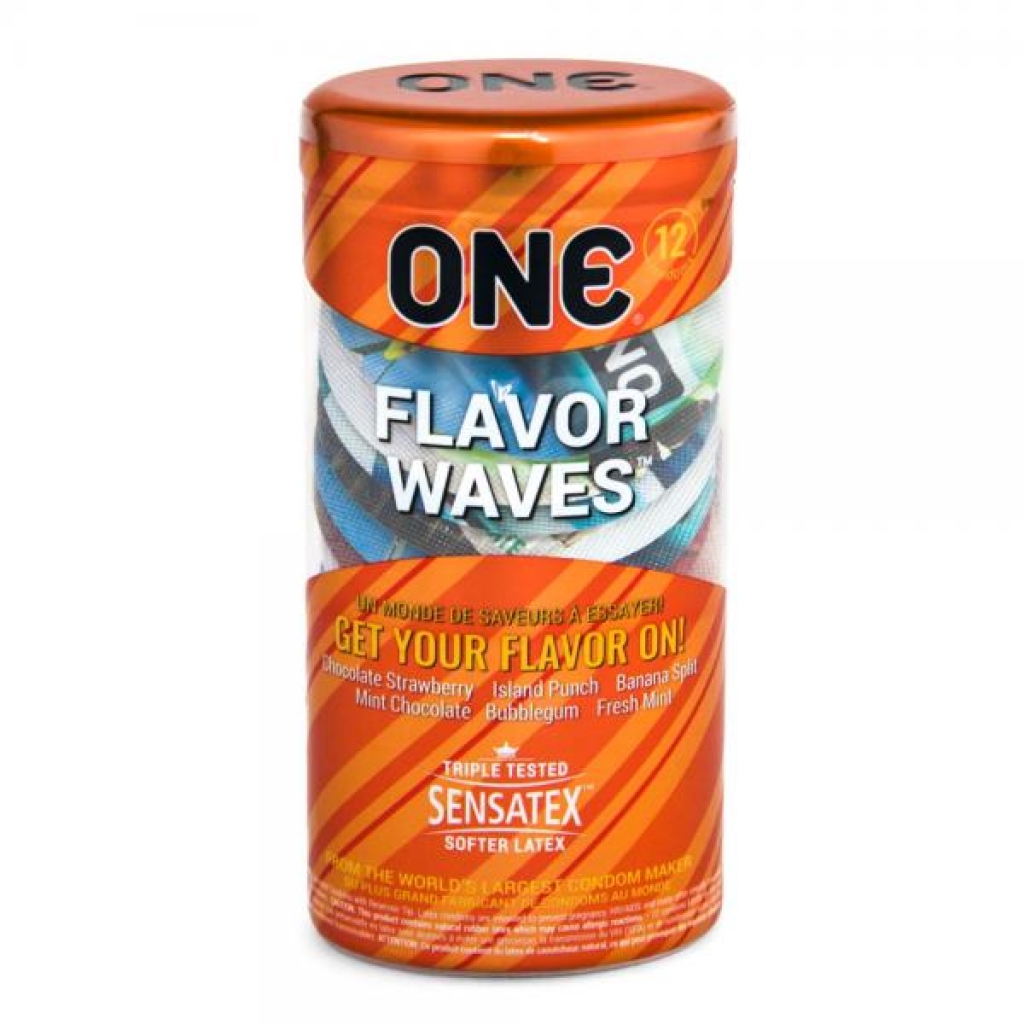 Delightful Flavors: One Flavor Waves 12 Pack Condoms