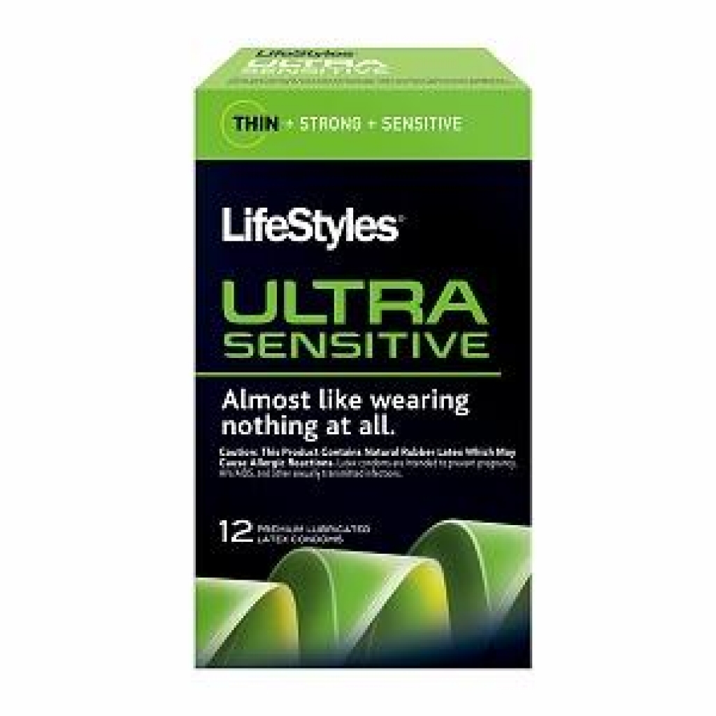 Lifestyles Ultra Sensitive 12 Pack Latex Condoms - Condoms