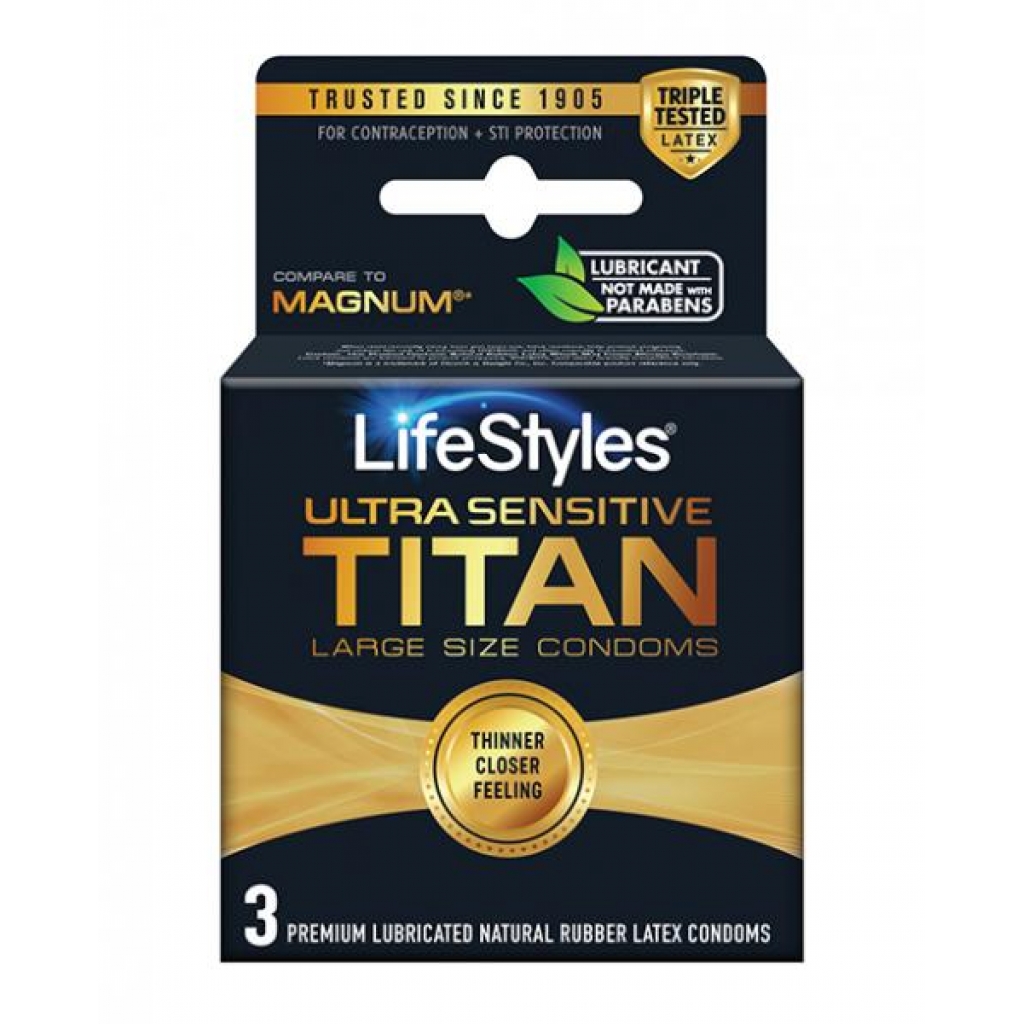Lifestyles Ultra Sensitive Titan 3pk - Condoms