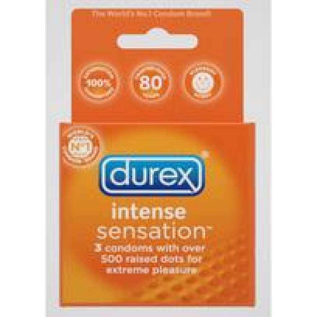 Durex Intense Sensation Extra Large Condoms Dots 3 Pack - Condoms