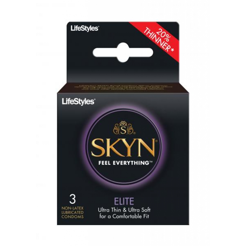 Lifestyles Skyn Elite 3 Pack Non-Latex Lubricated Condoms - Condoms
