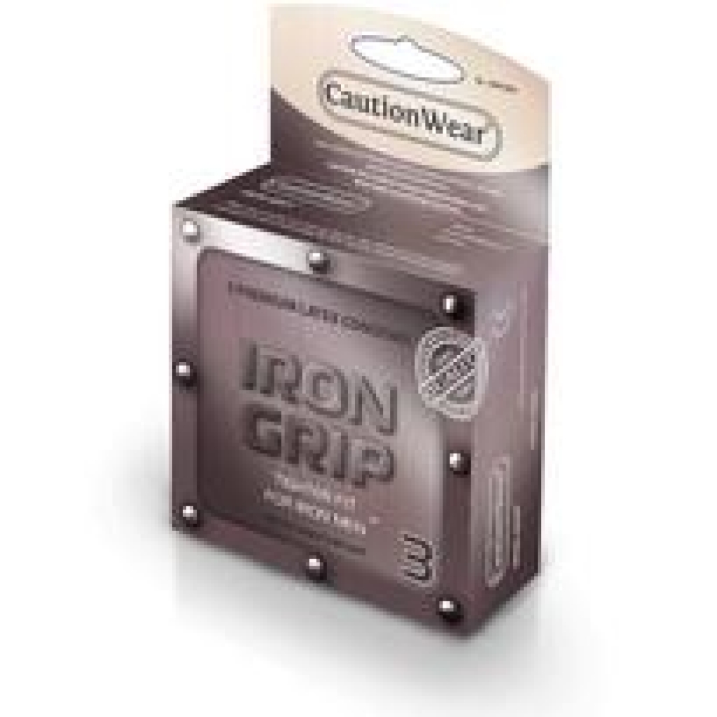 Iron Grip Snugger Fit Lubricated Condom - 3 Pack