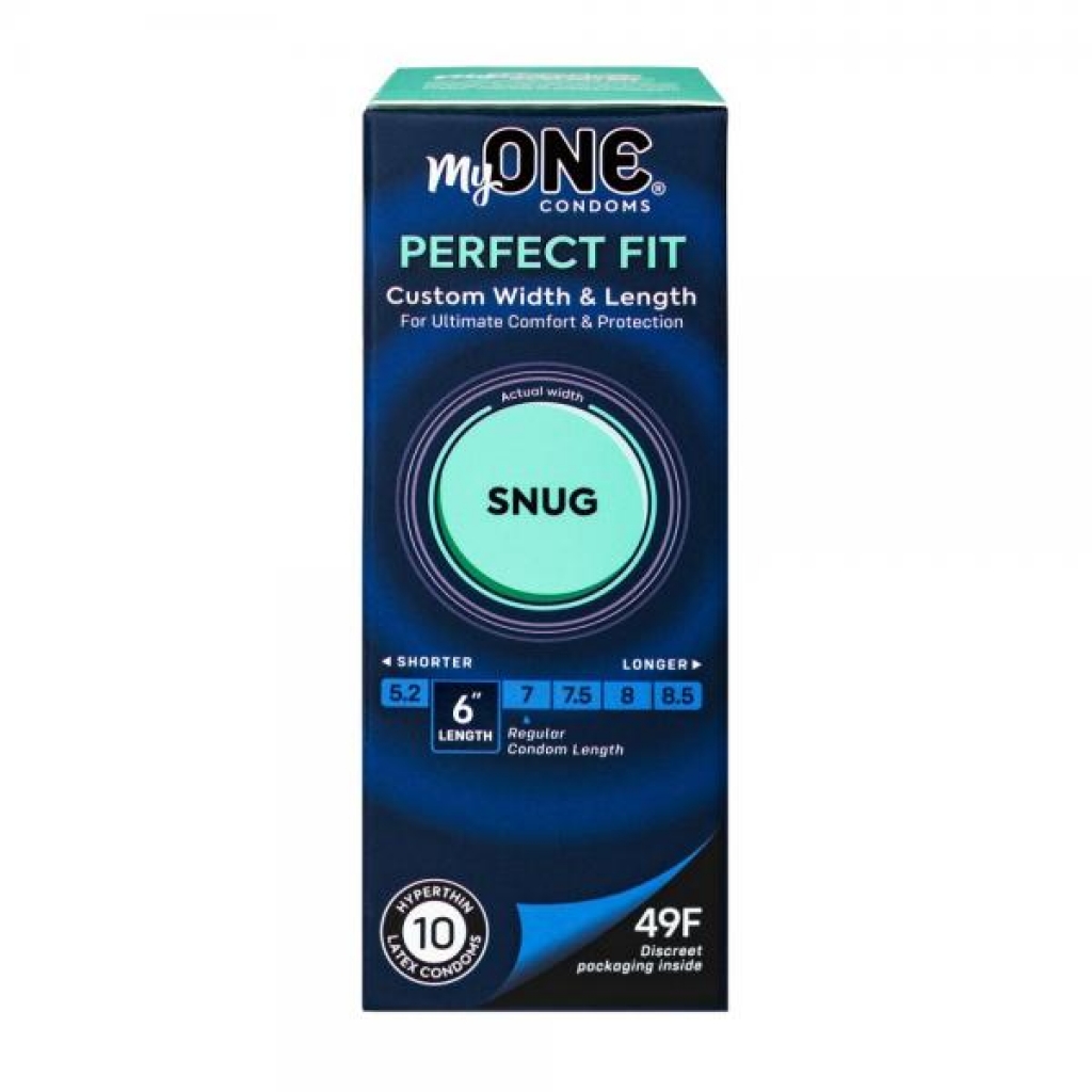 Myone Snug 10 Count Latex Condoms - Comfort Fit