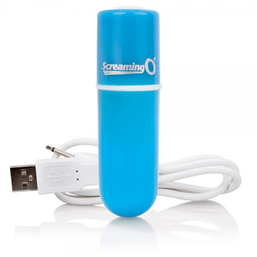 Screaming O Charged Vooom Rechargeable Bullet Vibe Blue - Bullet Vibrators