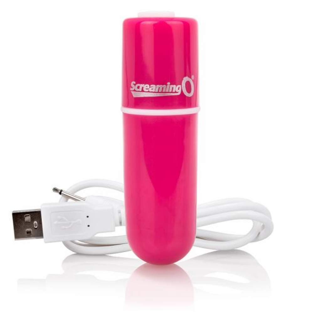 Screaming O Charged Vooom Rechargeable Bullet Vibe Pink - Bullet Vibrators