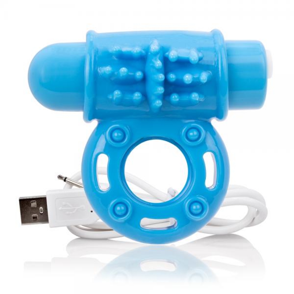 Screaming O Charged O Wow Vooom Mini Vibe Blue - Couples Vibrating Penis Rings