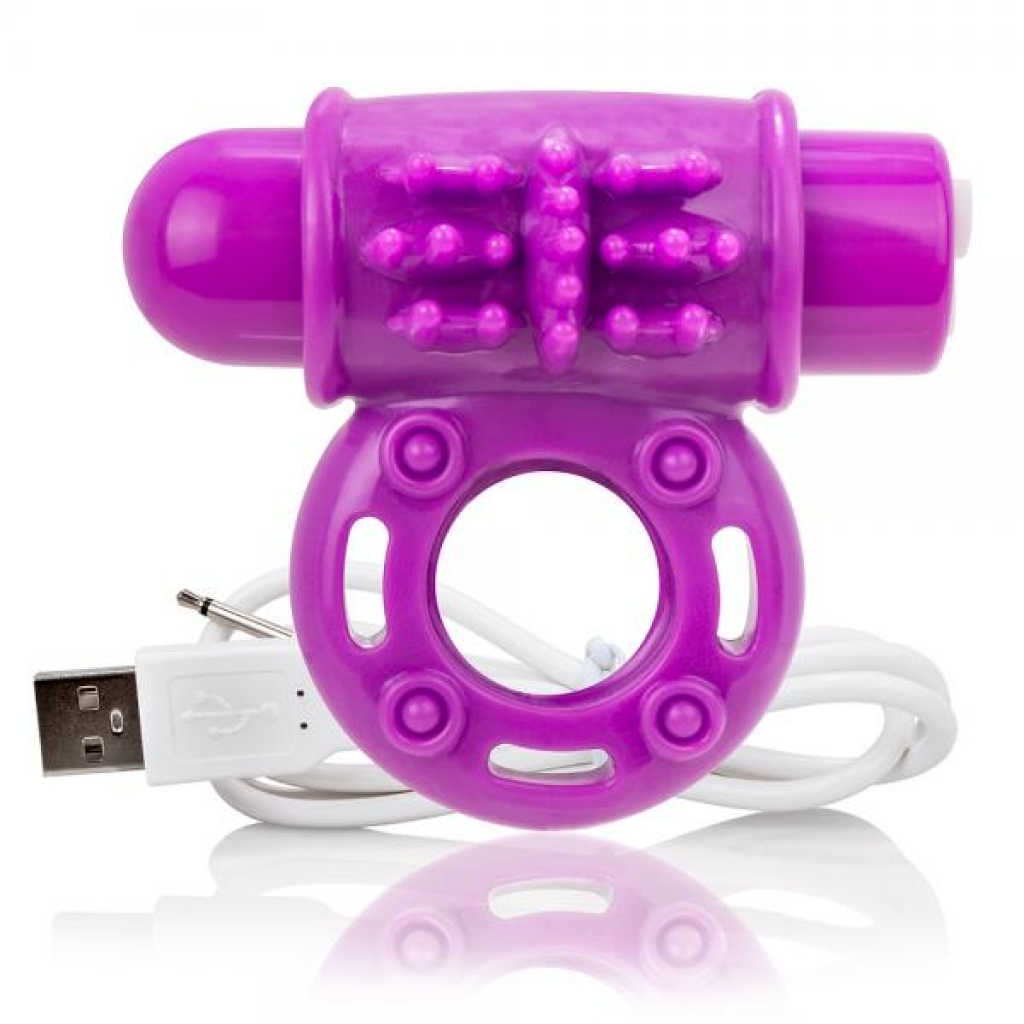 Screaming O Charged O Wow Vooom Mini Vibe Purple - Couples Vibrating Penis Rings