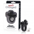 Charged Skooch Vibrating Ring Black - Couples Vibrating Penis Rings