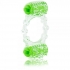 Color Pop Two O Quickie Green Vibrating Ring - Couples Vibrating Penis Rings