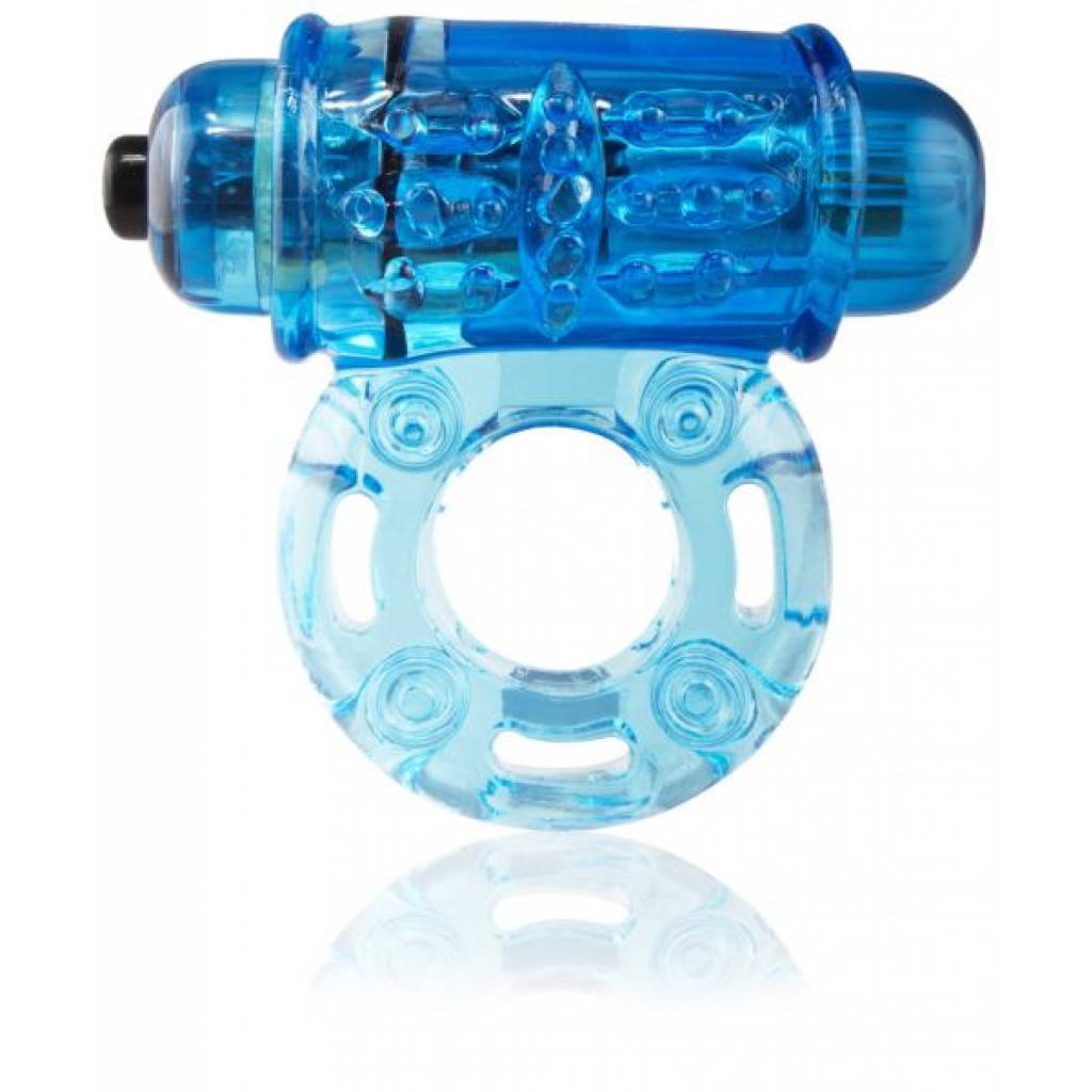 O Wow Vibrating Ring Blue - Couples Vibrating Penis Rings