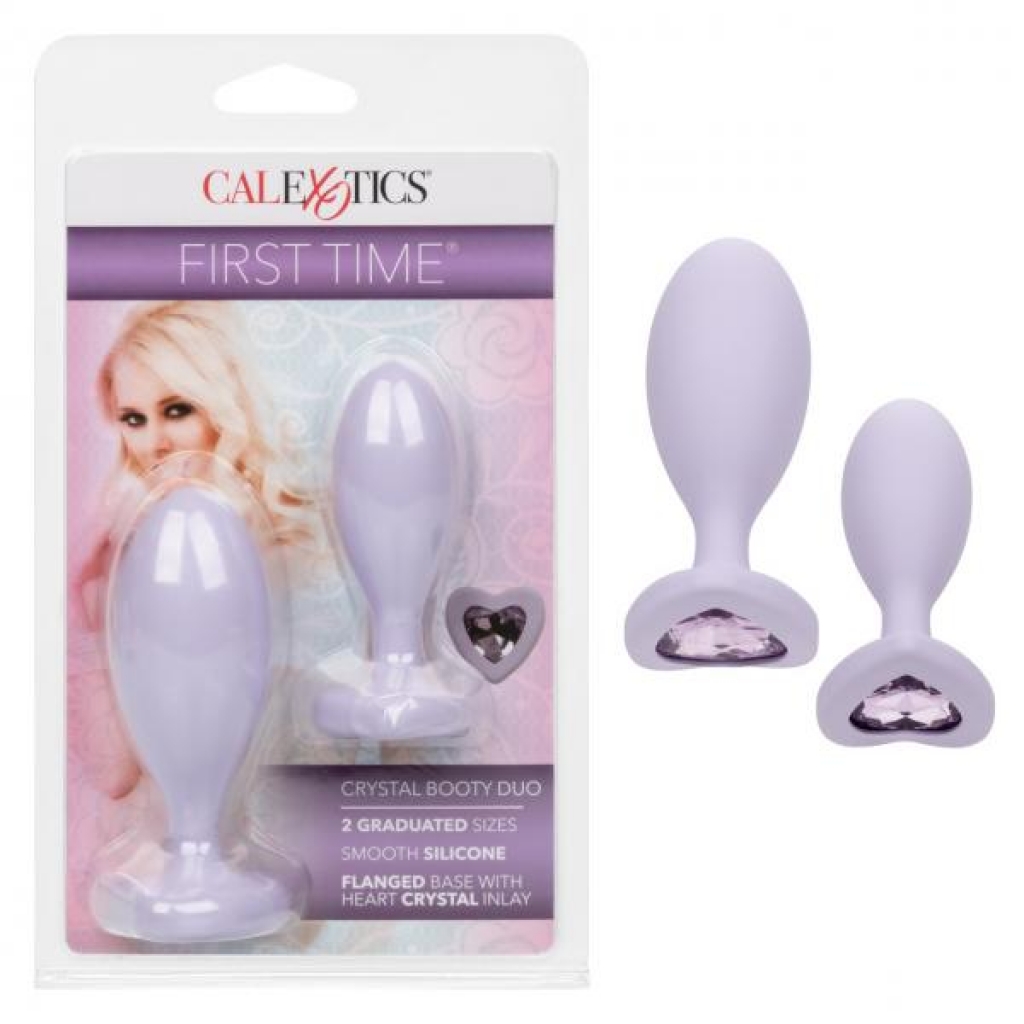 First Time Love Crystal Booty Duo Purple - Anal Trainer Kits