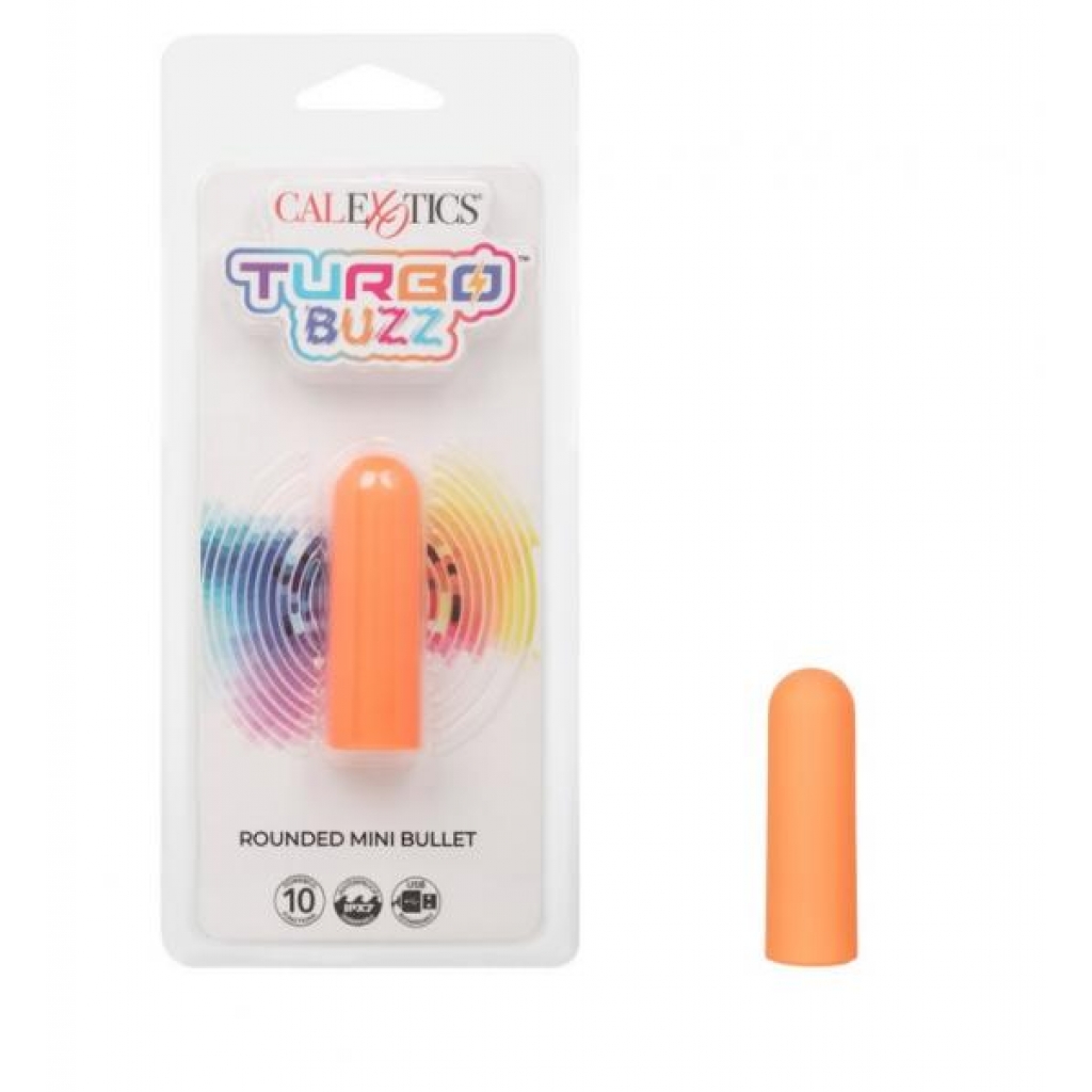 Turbo Buzz Round Mini Bullet Orange - Bullet Vibrators