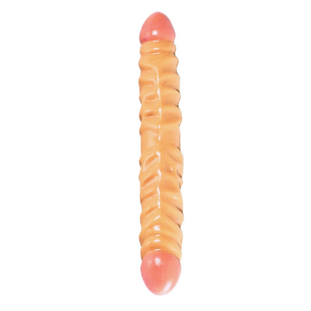 12 inch ivory veined double dildo - Double Dildos