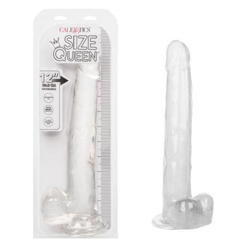 Size Queen 12in Clear - Realistic Dildos & Dongs