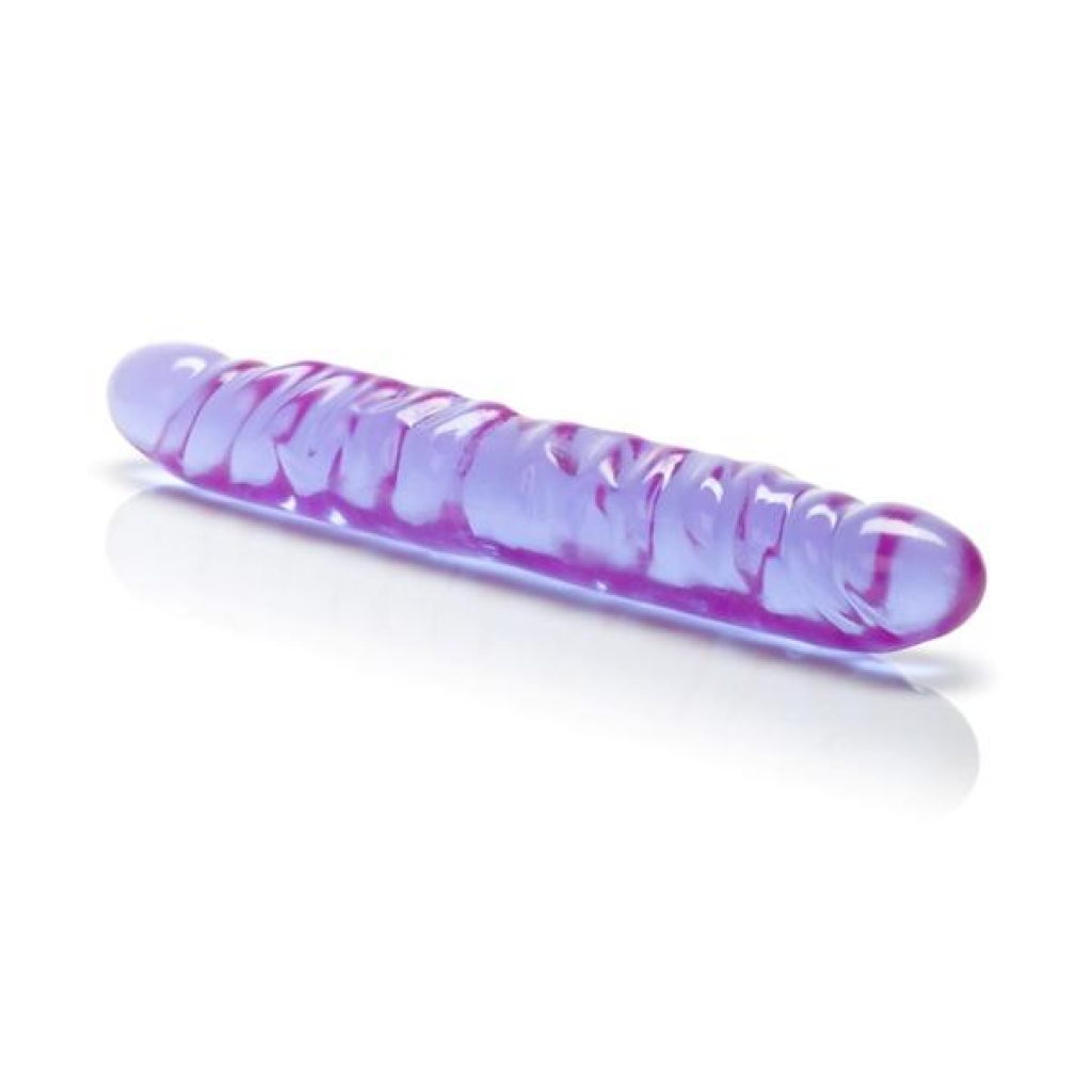 Reflective Gel Veined Double Dong - 12 inches - Purple