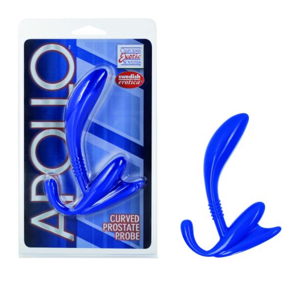 Apollo Curved Prostate Probe Blue - Prostate Toys