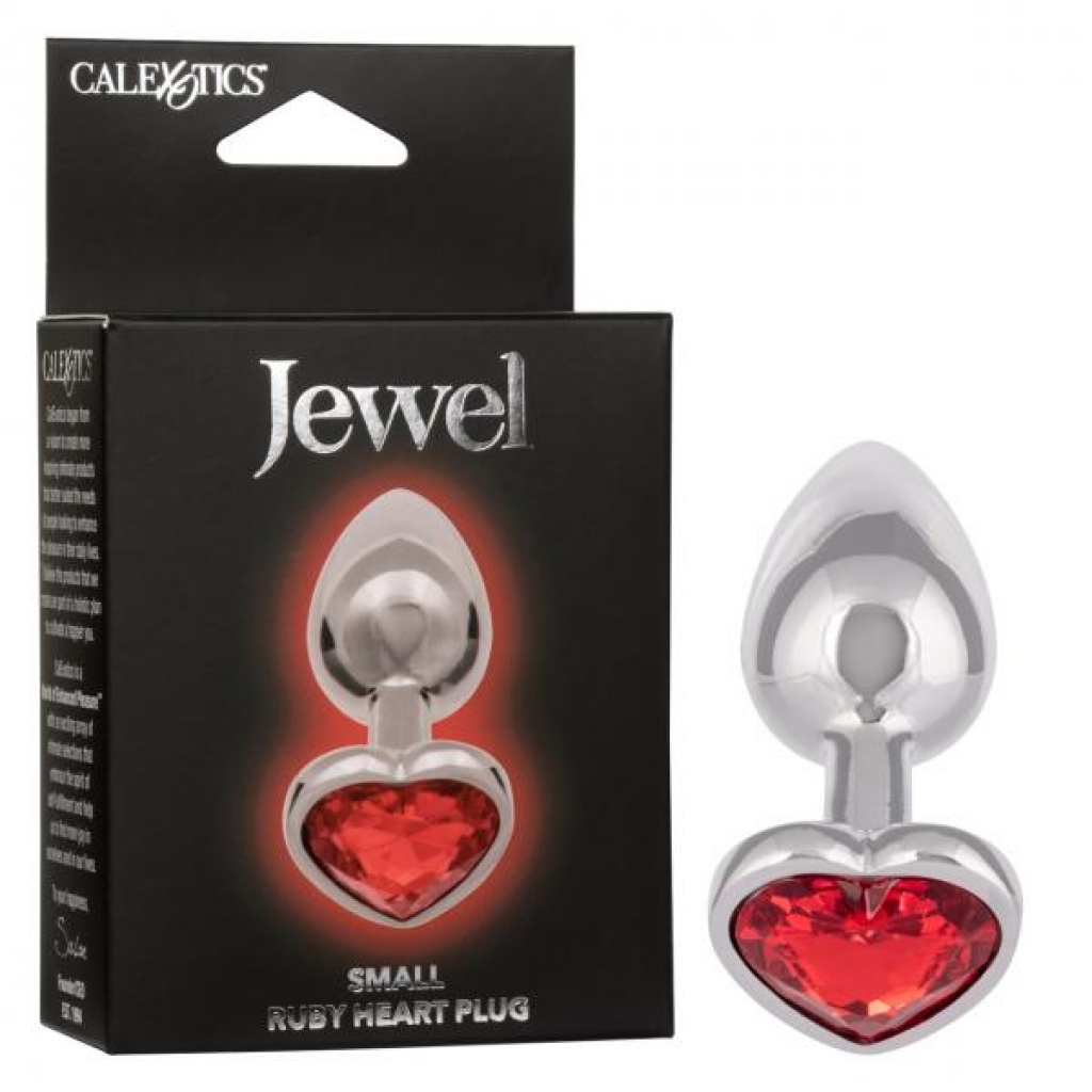 Jewel Small Ruby Heart Plug - Anal Plugs