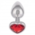 Jewel Small Ruby Heart Anal Plug