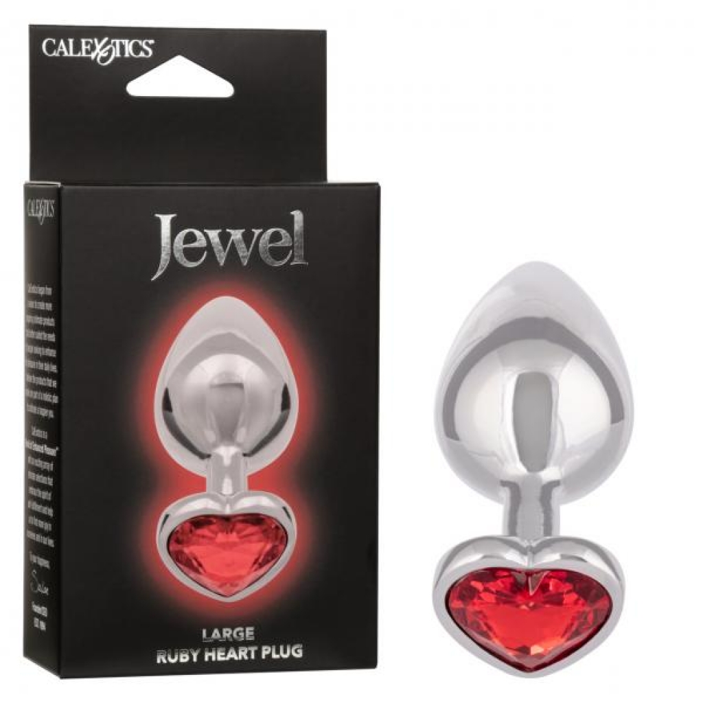 Jewel Large Ruby Heart Plug - Anal Plugs