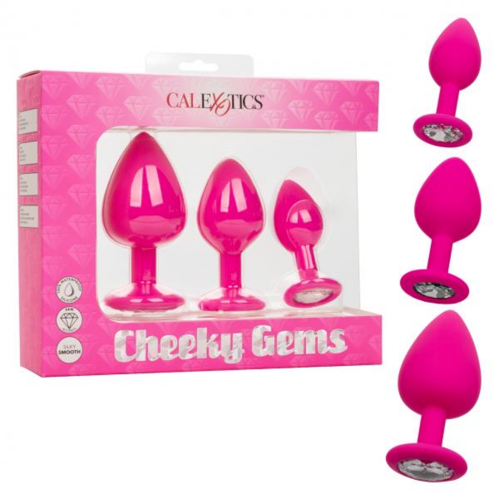 Cheeky Gems 3pc Set Pink - Anal Trainer Kits