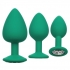 Cheeky Gems 3pc Set Green - Anal Trainer Kits