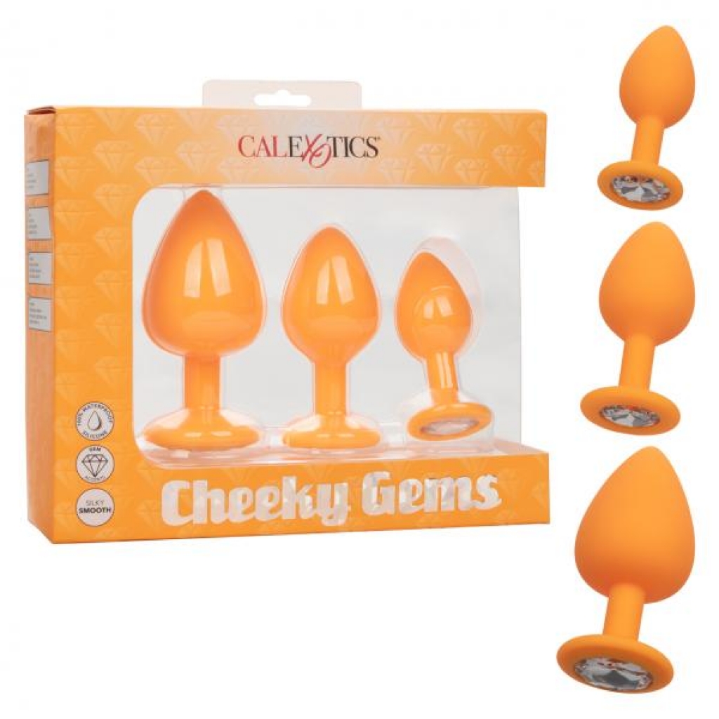 Cheeky Gems 3pc Set Orange - Anal Trainer Kits