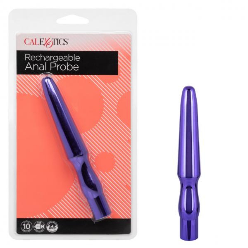 Sleek Rechargeable Purple Anal Probe for Ultimate Pleasure