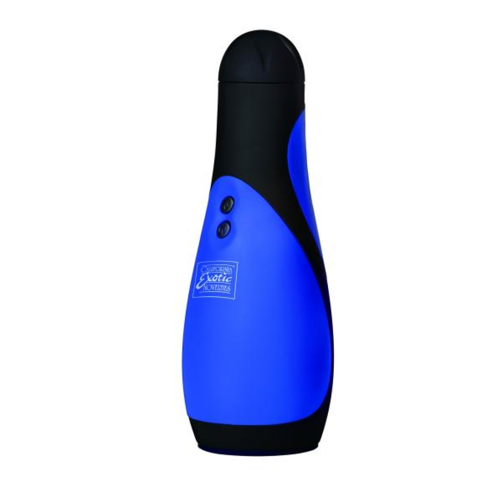 Apollo Power Stroker Masturbator 8.5 Inch - Blue - Masturbation Sleeves