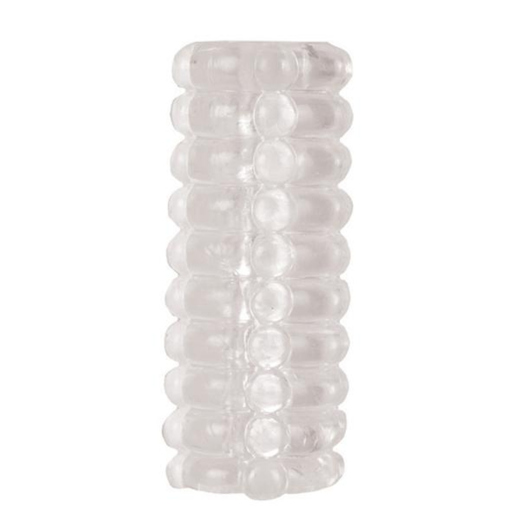 Ribbed Reversible Masturbation Stroker Clear - Masturbation Sleeves