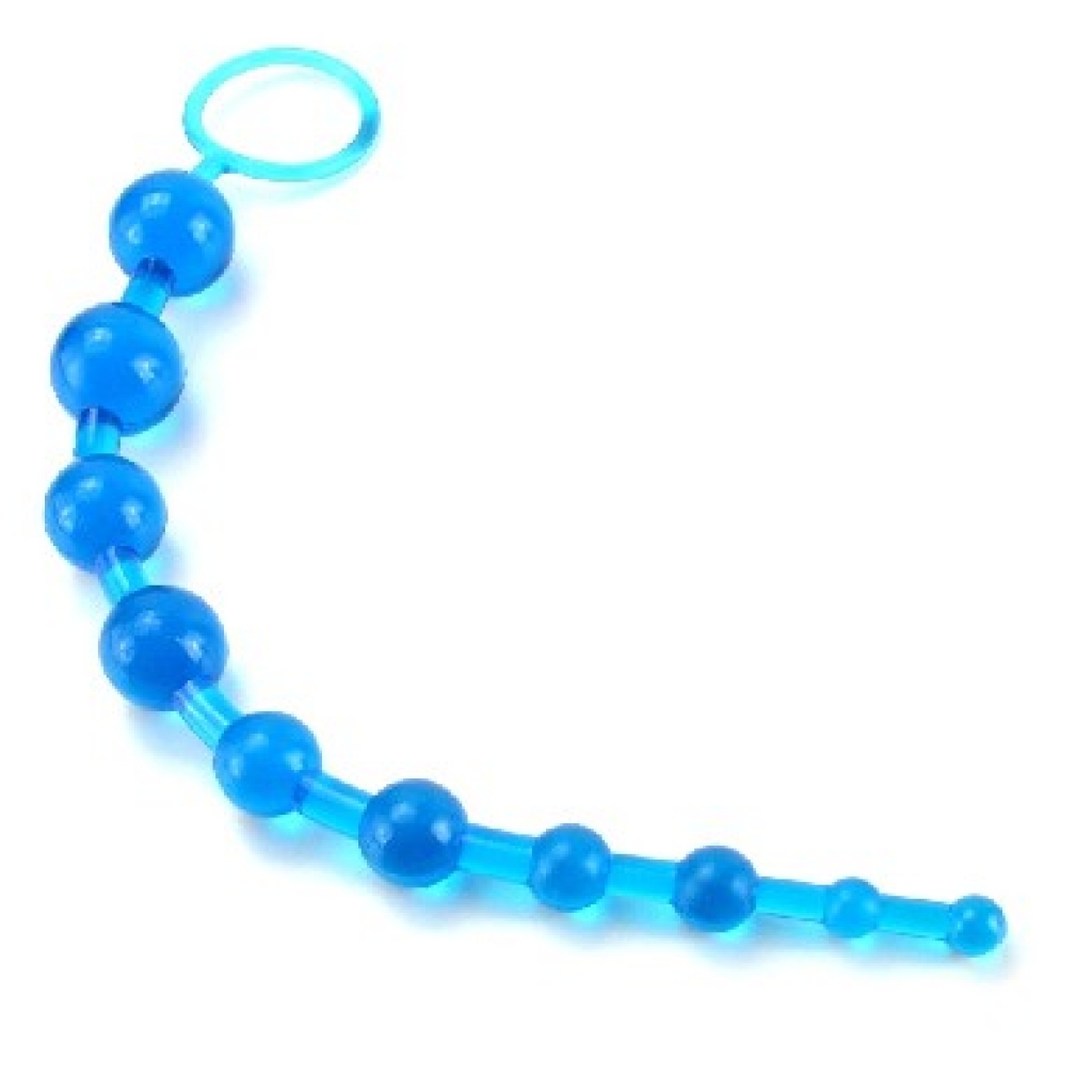 X-10 Graduated Anal Beads - 11 Inch - Blue