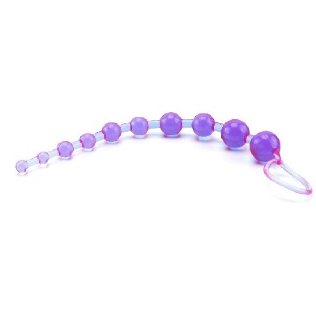 X 10 Beads Graduated Anal Beads 11 Inch - Purple - Anal Beads
