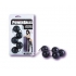 Power Balls Latex Dipped Weighted Pleasure Balls 1.25 Inch - Black - Anal Beads