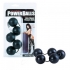 Power Balls Latex Dipped Weighted Pleasure Balls 1.25 Inch - Black - Anal Beads