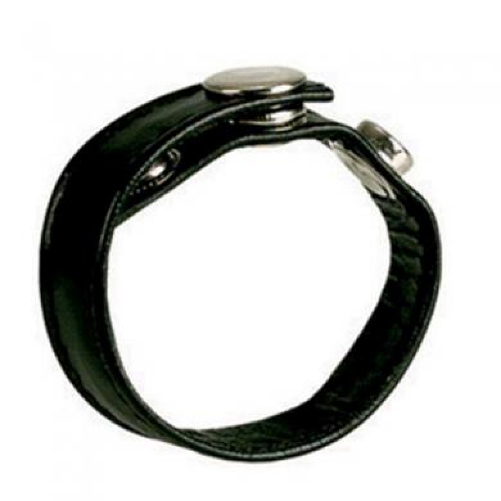 Black Leather Ring - Adjustable & Versatile Penis Rings