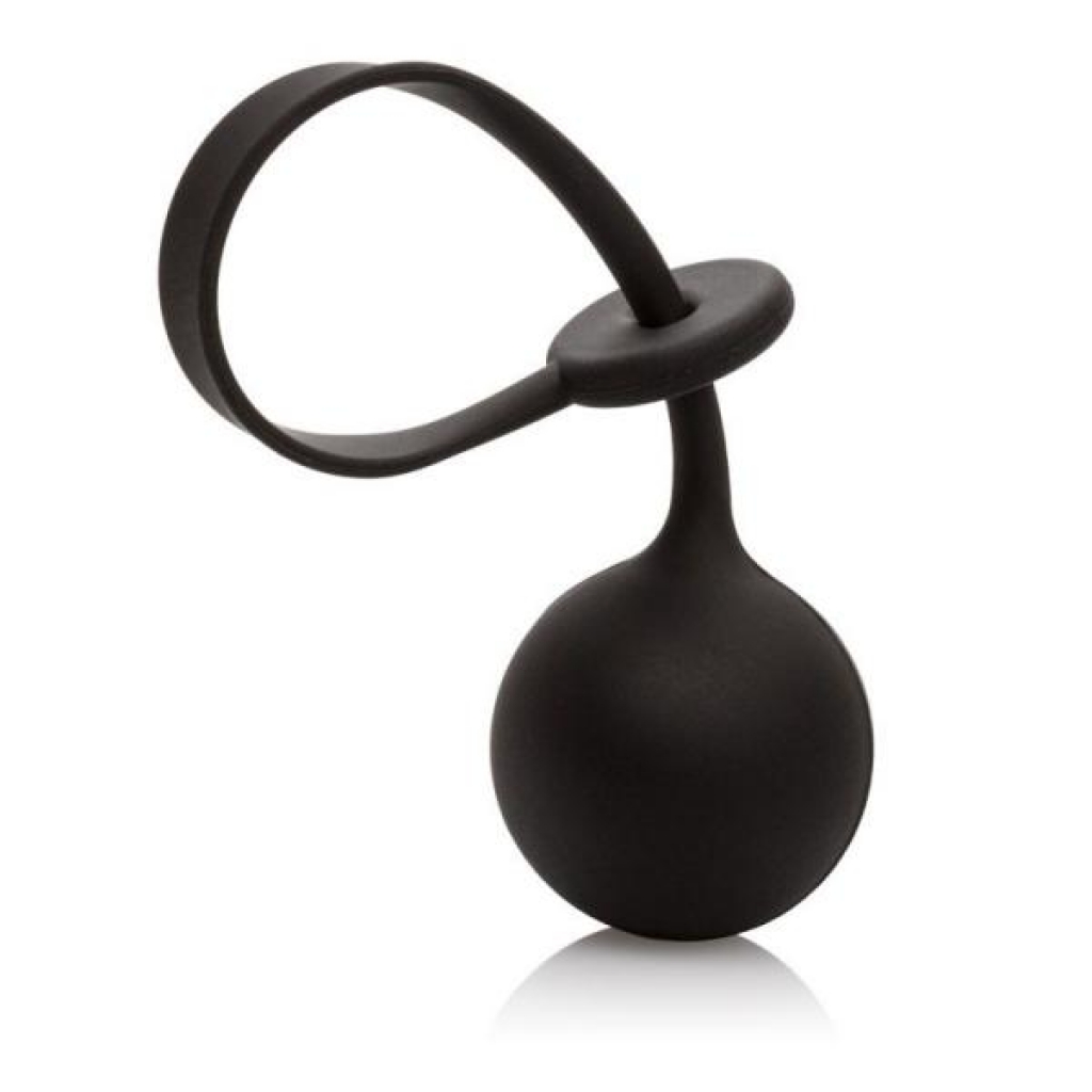 Weighted Lasso Ring Black - Mens Cock & Ball Gear