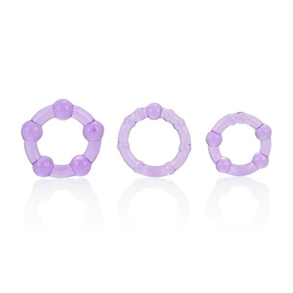 Island Rings -Purple - Cock Ring Trios