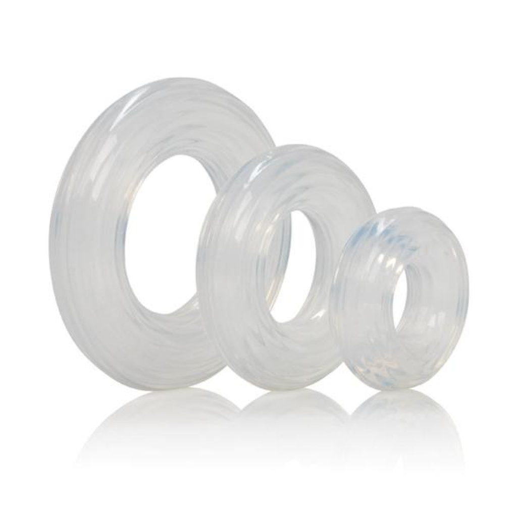 Premium Silicone Ring Set Clear - Cock Ring Trios