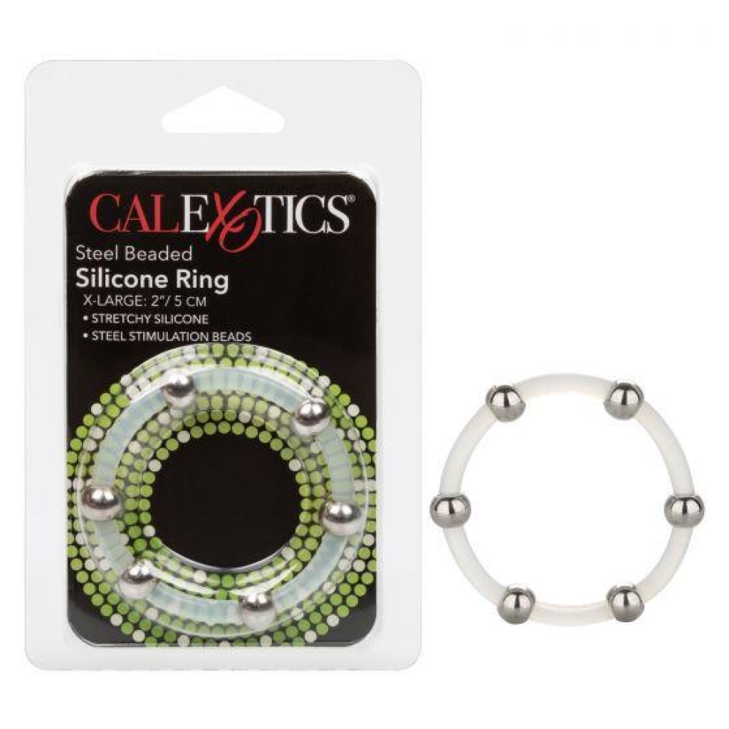 Steel Beaded XL Silicone Ring | Enhancing Pleasure