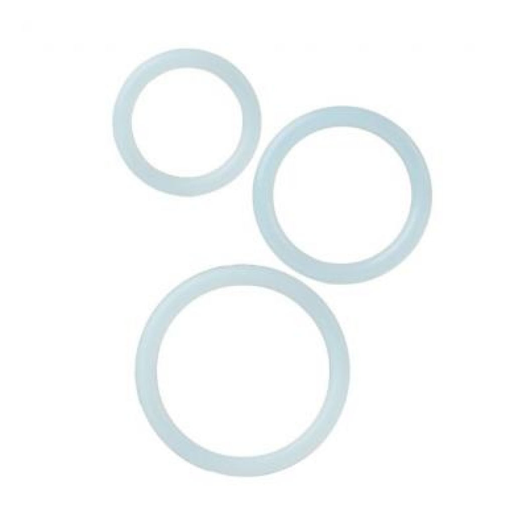 Silicone Support Rings Clear 3 Pack - Cock Ring Trios