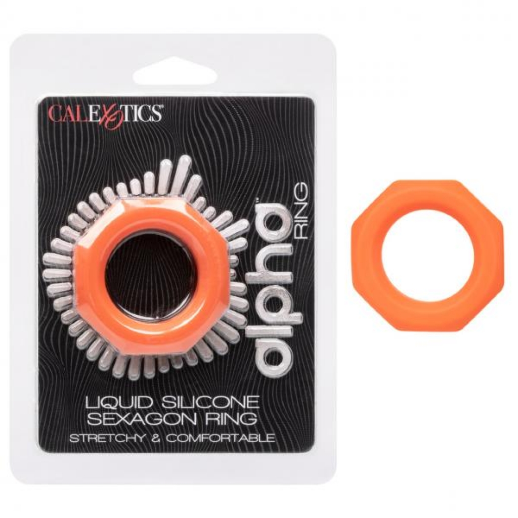 Alpha Liquid Silicone Sexagon Ring - Cock Ring Trios