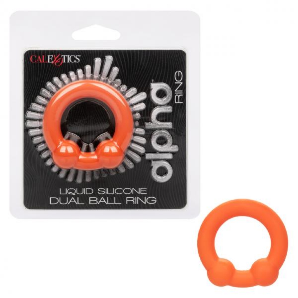 Alpha Liquid Silicone Dual Ball Ring - Luxury Penis Rings