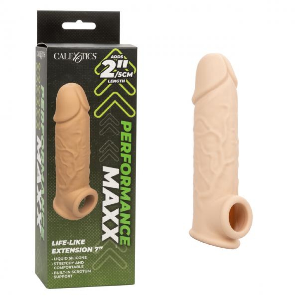 Performance Maxx Life-like Extension 7in Ivory - Penis Sleeves & Enhancers