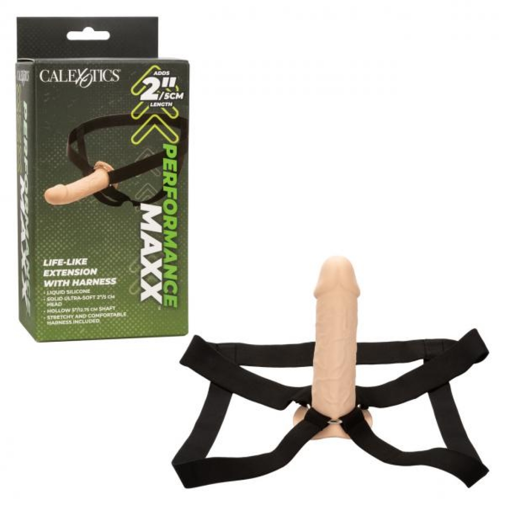 Performance Maxx Life-like Extension W/ Harness Ivory - Harness & Dong Sets