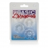 Basic Essentials 4 Pack Clear Rings - Stimulating Penis Rings