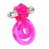 Dual Clit Flicker With Removable Waterproof Stimulator Pink - Couples Vibrating Penis Rings