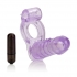 Double Diver Vibrating Enhancer Flexible Penetrator Puprle - Double Penetration Penis Rings