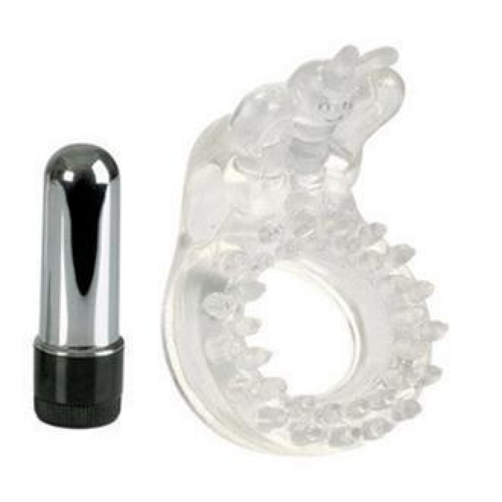 Wireless Butterfly Waterproof Couples Ring - Clear - Couples Vibrating Penis Rings