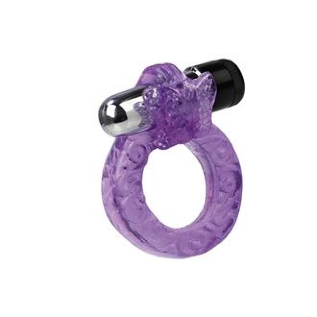 Jana's Butterfly Ring Enhancer - Purple - Couples Vibrating Penis Rings