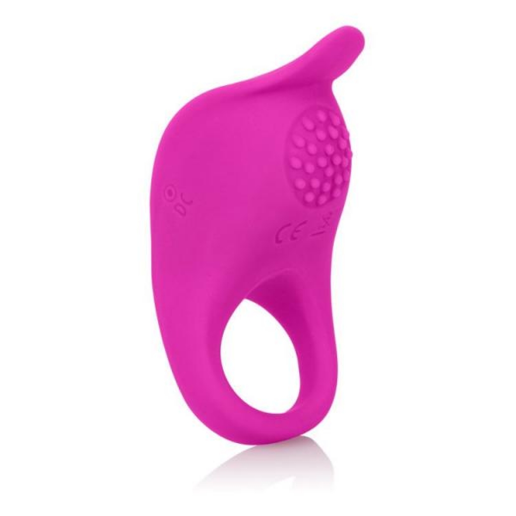 Teasing  Enhancer Ring Silicone Rechargeable Pink - Couples Vibrating Penis Rings
