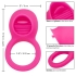 Teasing Tongue Enhancer Pink Vibrating Cock Ring - Couples Penis Rings